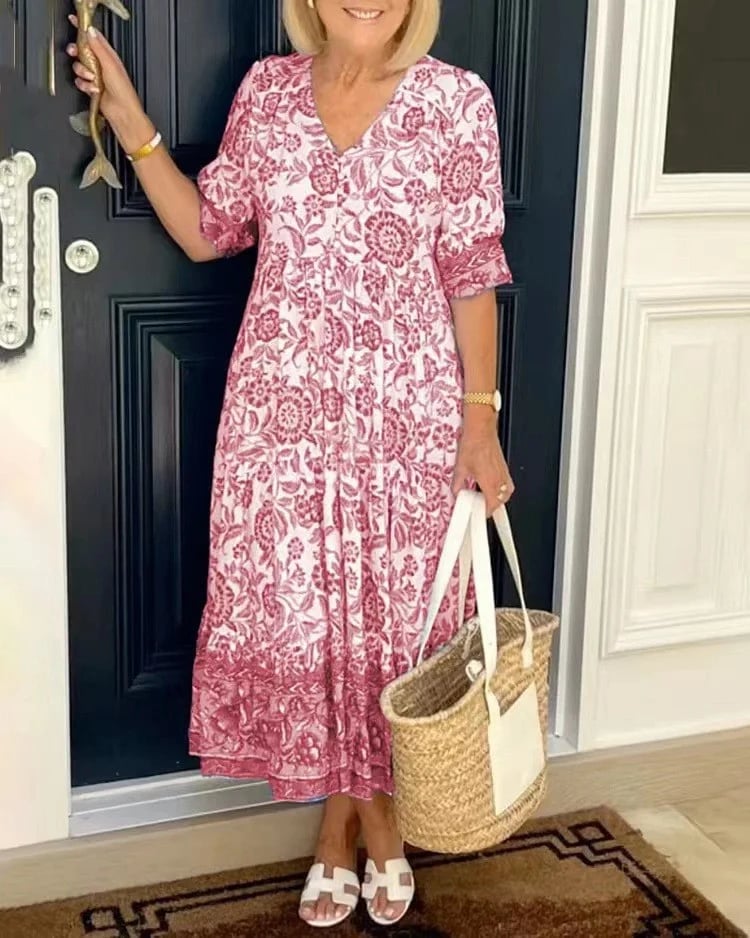 💥2023 Newest 😍V-neck Bohemian Dress👗