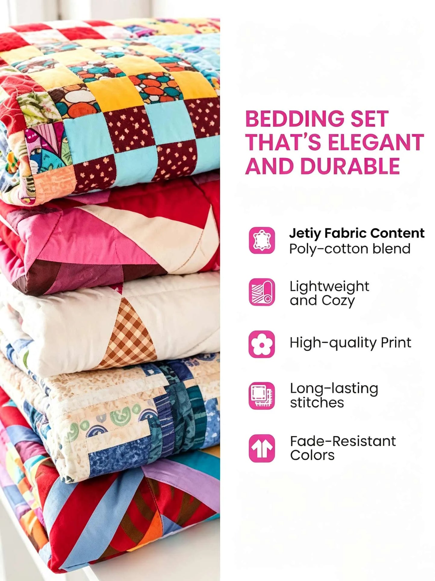 Freedom Star Pattern 3‐Piece Quilted Bedding Set